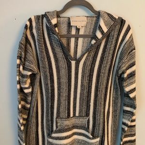 Comfy Black and White Rasta Pullover